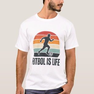 T-shirt Vintage Futbol est la vie Conception de chemise de