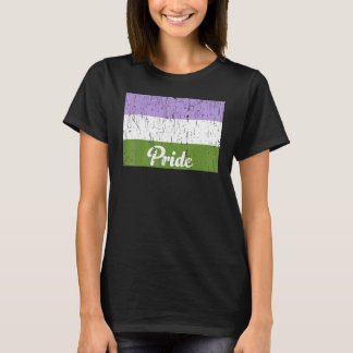 T-shirt Vintage Genderqueer Gay pride Rainbow Word Design