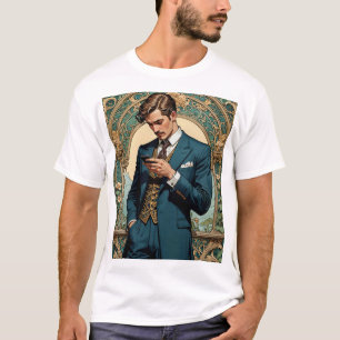 T-shirt Vintage Gentleman Smartphone moderne classique che