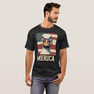 T-shirt Vintage Goose Merica 4 juillet patriotique