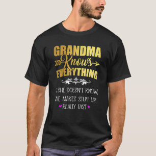 T-shirt Vintage grand-mère sait tout pour la fête des mère
