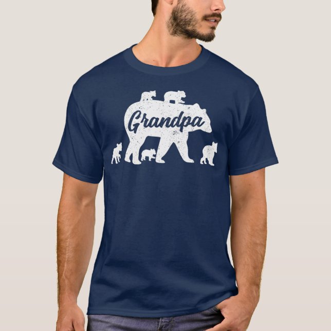T-shirt Vintage Grandpa Bear (Devant)
