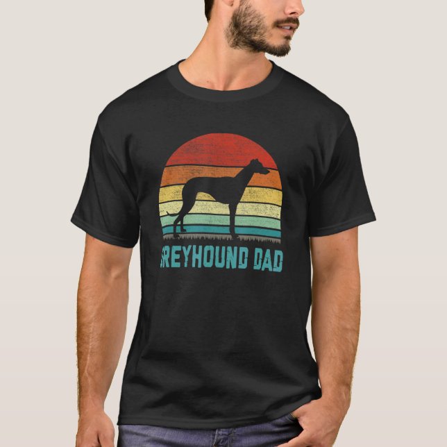 T-shirt Vintage Greyhound Dad  Dog (Devant)