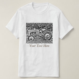 T-shirt Vintage Gris massey fergison tracteur photo T-shir