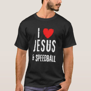T-shirt Vintage Grunge I Love Jesus & Speedball Christian
