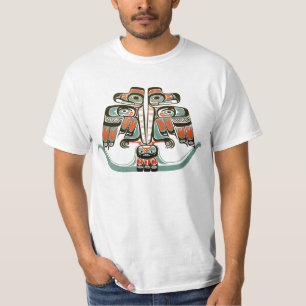 T-shirt Vintage Haida Double Thunderbird Art autochtone