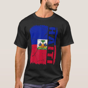 T-shirt Vintage Haitian Flag Haiti Pride Roots Heritage