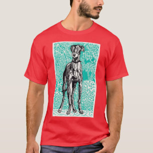 T-shirt Vintage Halloween Art Greyhound 1