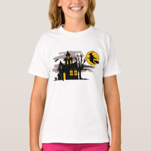 T-shirt Vintage Halloween voler au-dessus de la maison han