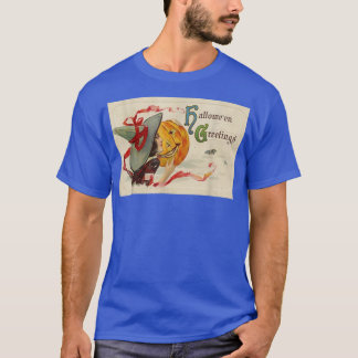 T-shirt Vintage Halloween Witch & Jacko'lantern (1900)