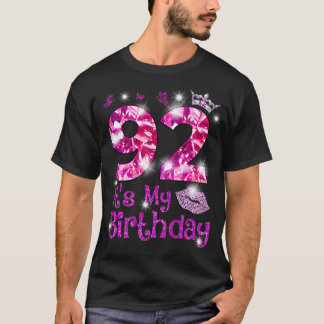 T-shirt Vintage Happy 92 C'est Mes lèvres d'Anniversaire 9