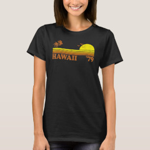 T-shirt Vintage Hawaii Retro Hawaiian Beach Surfing 70's