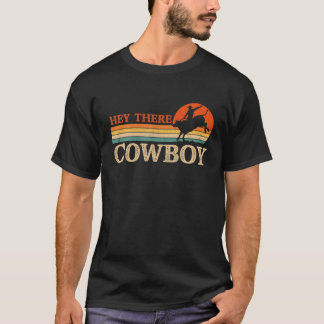 T-shirt Vintage Hey There Cowboy Riding Bull Vintage Weste