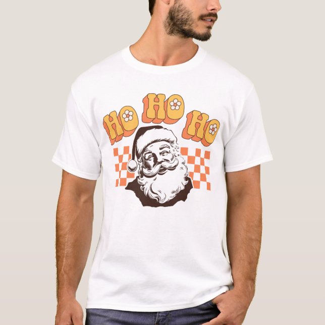 T-shirt Vintage HoHoHo Père Noël (Devant)