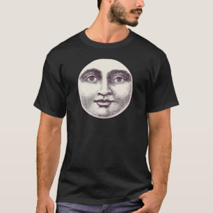 T-shirt Vintage homme dans la lune pleine face classique