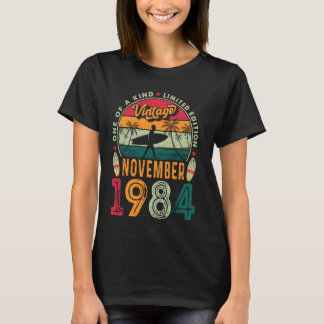 T-shirt Vintage Hommes 40 ans Cadeau Amusant Novembre 1984