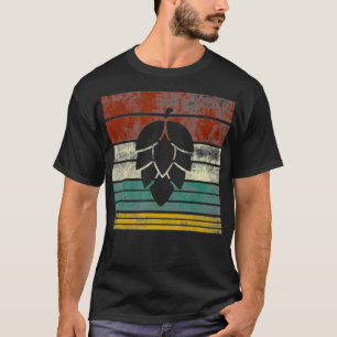 T-shirt Vintage Hop Leaf Home Brasseurs Amateurs de Hoppy