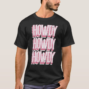 T-shirt Vintage Howdy Rodeo Cowgirl Western Style Pays