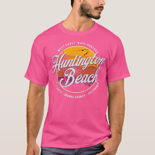 T-shirt Vintage Huntington Beach Badge Surfing Life OC Cal