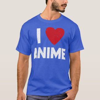 T-shirt Vintage I Love Anime