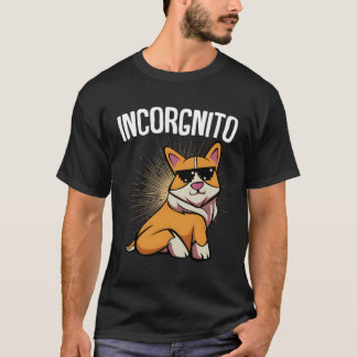 T-shirt Vintage Incorgnito Funny Welsh Corgi Lunettes de s