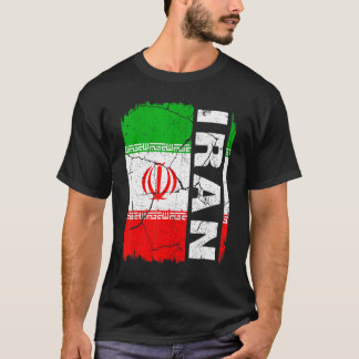 T-shirt Vintage Iranian Flag Iran Pride Roots Heritage