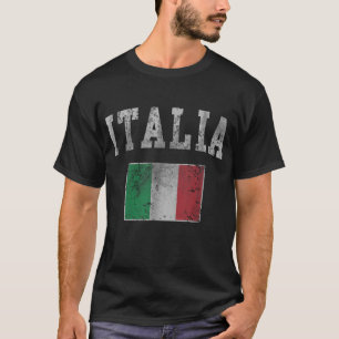 T-shirt Vintage Italia Drapeau Italien Italie Hommes Femme