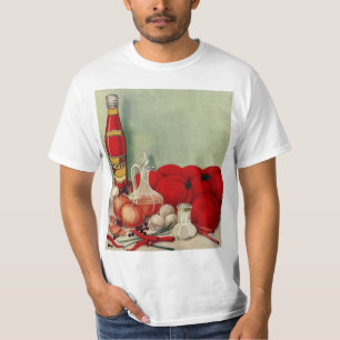 T-shirt Vintage Italian Food Tomato Onions Peppers Catsup