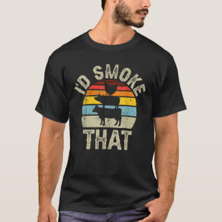 T-shirt Vintage J'ai Fumé ça drôle BBQ Fumeur Papa Chef F