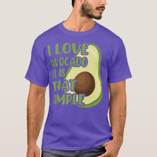 T-shirt Vintage J'Aime Avocado C'Est Aussi Simple Vie