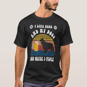 T-shirt Vintage J'Aime Bière & Mon Cocker Spaniel Dog & Ma
