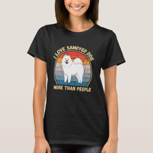 T-shirt Vintage J'Aime Samoyed Plus Que Les Gens Samoyed D