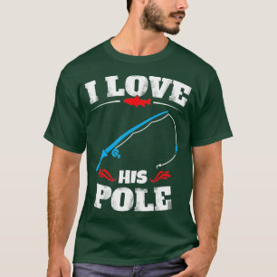T-shirt Vintage J'Aime Son Pôle Drôle Pêche Couple Match