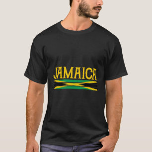 T-shirt Vintage Jamaïque Jamaïcaine Drapeau Couleurs Cadea