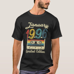 T-shirt Vintage Janvier 1996 Cassette Décora 26E Anniversa