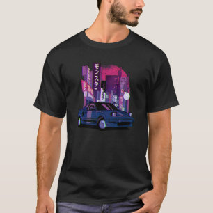T-shirt Vintage japonais Drifti Voiture Streetwear Retro D