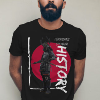 T-shirt Vintage japonais samouraï guerrier soleil rouge