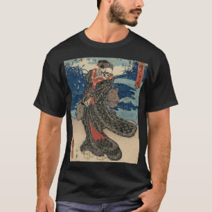 T-shirt Vintage Japonais Yokai Geisha Girl Demon Hannya Yu