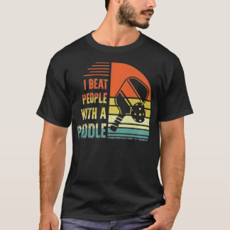 T-shirt Vintage Je Bats Les Gens Avec Une Pagaie Drôle Lac