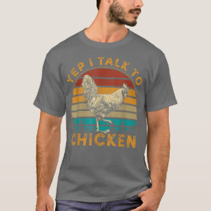 T-shirt Vintage Je Parle Aux Poulets Drôle Poulet Papa Far
