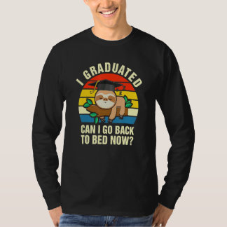 T-shirt Vintage Je Suis Diplômé Puis-Je Retourner Au Lit M