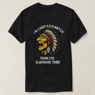 T-shirt Vintage Je suis le chef Kickabitch de la tribu Sla