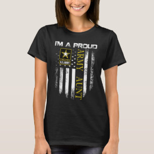 T-shirt Vintage Je suis une fière tante de l'armée avec le