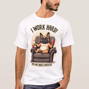 T-shirt Vintage Je Travaille Dur Pour Le Style De Vie De M