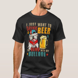 T-shirt Vintage Je Veux Juste Boire De La Bière Et Accroch