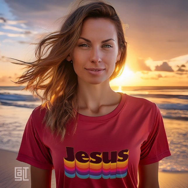 T-shirt Vintage Jesus Waves (Créateur téléchargé)