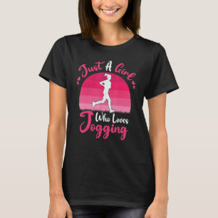 T-shirt Vintage Jogging Juste Une Fille Qui Aime Jogging