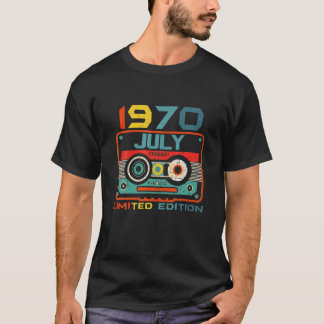 T-shirt Vintage Juillet 1970 Bande De Cassette 50E Anniver