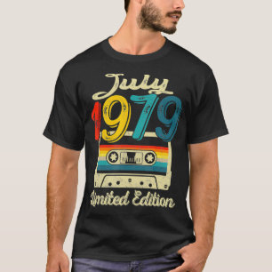 T-shirt Vintage juillet 1979 Bande de cassette 43e Anniver