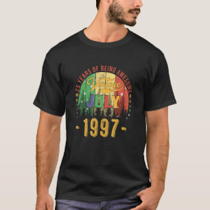 T-shirt Vintage juillet 1997 25 ans 25e anniversaire Aweso